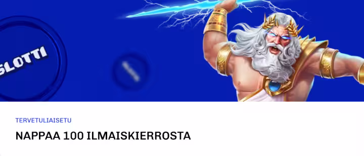 Slotti bonus sisältää 100 ilmaiskierrosta
