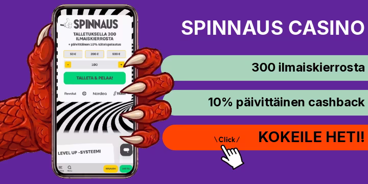 Spinnaus Casino kokemuksia ja ilmaiskierroksia