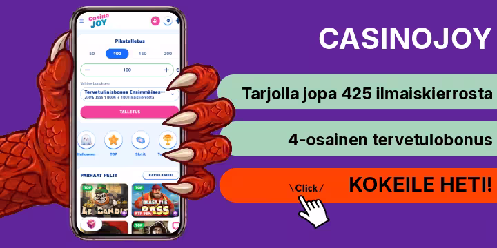 CasinoJoy kokemuksia ja ilmaiskierroksia uudelle pelaajalle