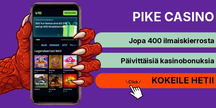 Pike Casino kokemuksia ja ilmaiskierroksia