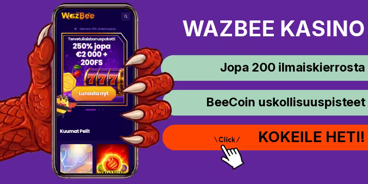 Wazbee casino kokemuksia joita me saimme